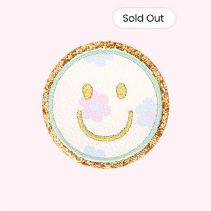🌸Stoney Clover Lane | Hello Spring | Floral Glitter Smiley Face Patch | SCL🌸